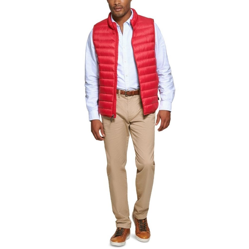 Club Room Men's Down Packable Puffer Vest,‎ Red, Size M, NWT